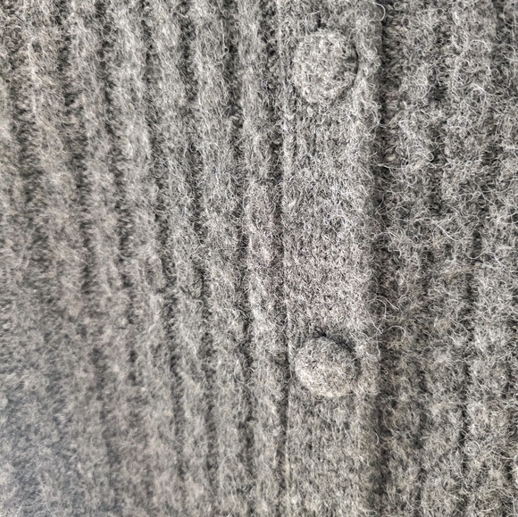 Vici Charcoal Knit Cardigan with Bow Accent - Picture 5 of 5